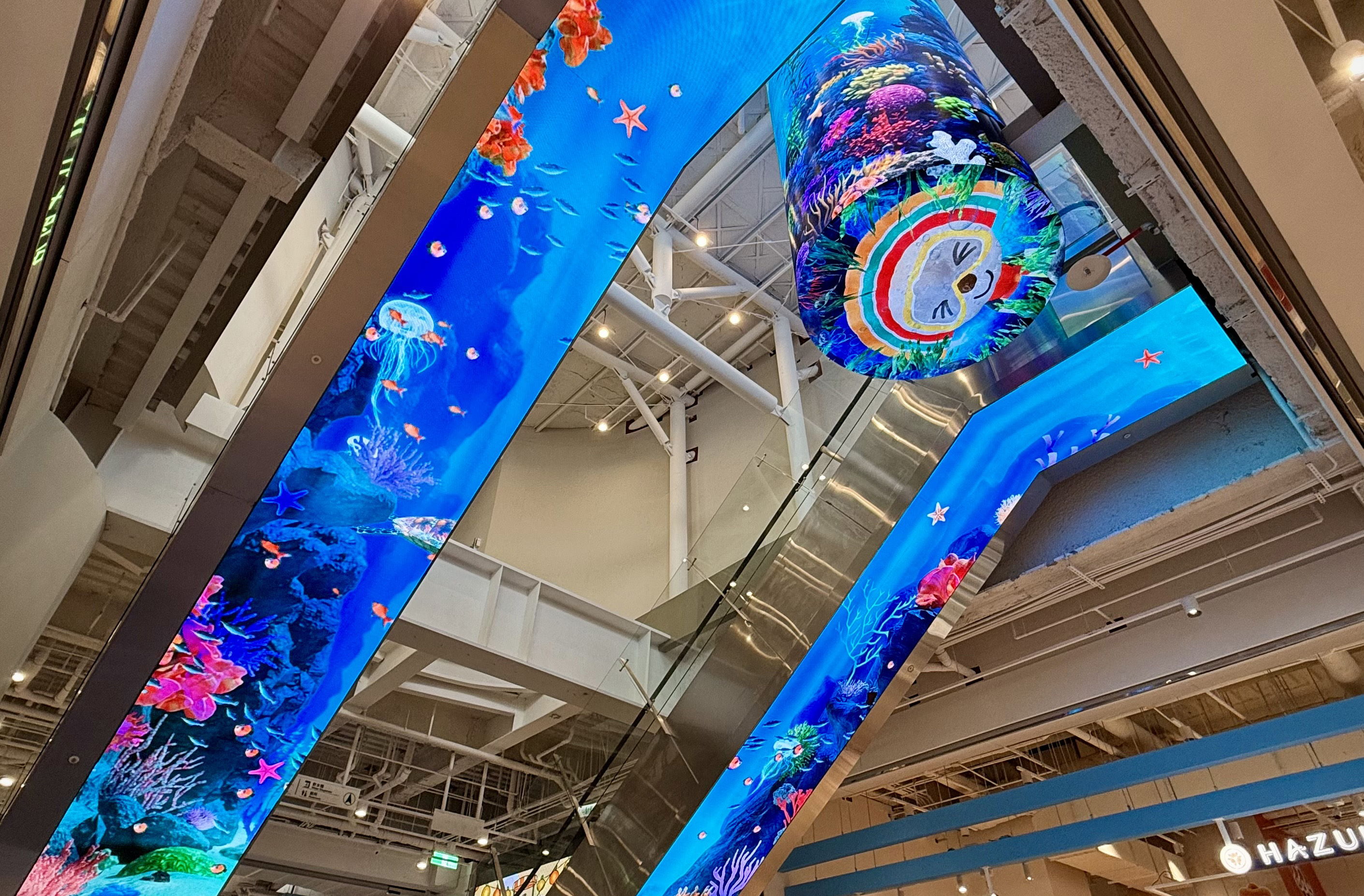 達擎與傑可達整合先進顯示技術與軟硬體應用服務，提供一系列大型LED顯示解決方案，為全新改裝開幕的「清水服務區」佈局嶄新視覺體驗。