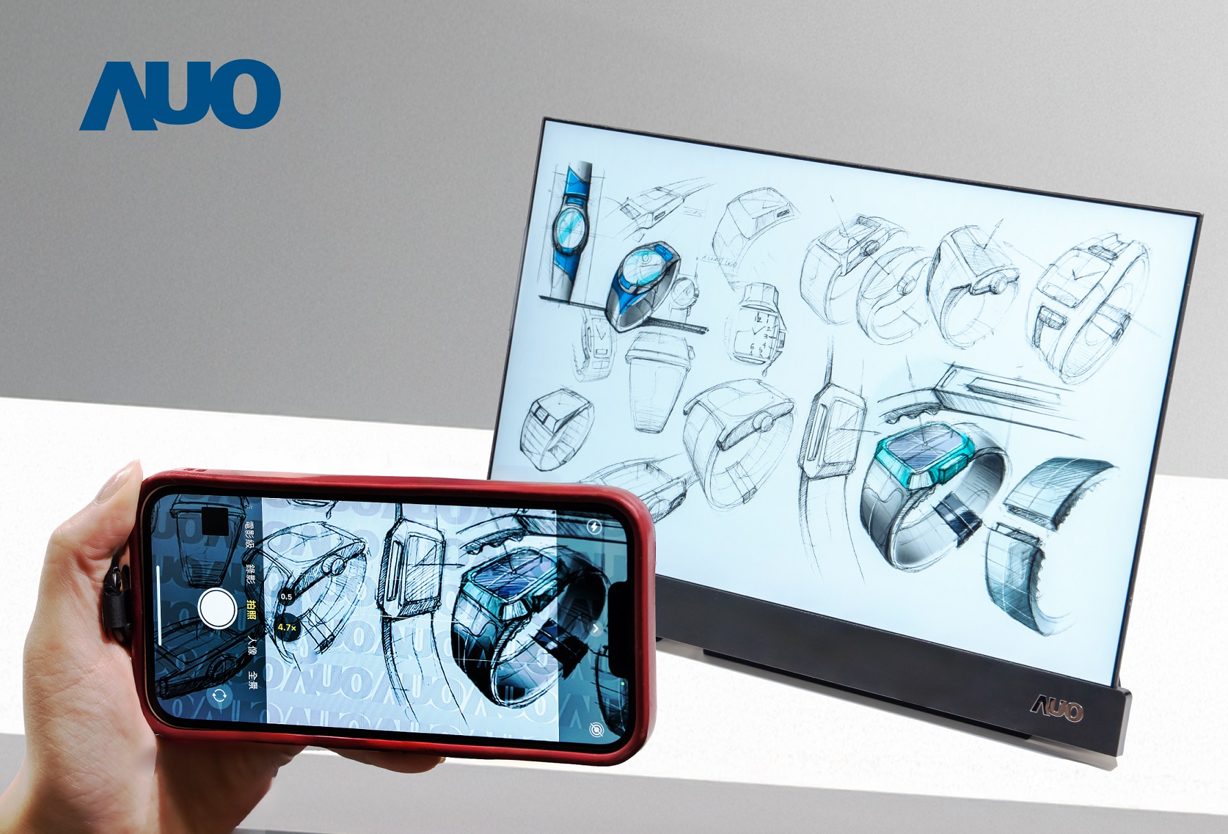 友達16吋防窺顯示器，採用人眼無法察覺、相機拍攝時才顯現的隱藏式浮水印技術，未來可結合AI鏡頭偵測周圍環境，即時開啟或關閉浮水印，大幅提升在公共場域使用顯示器的安全性